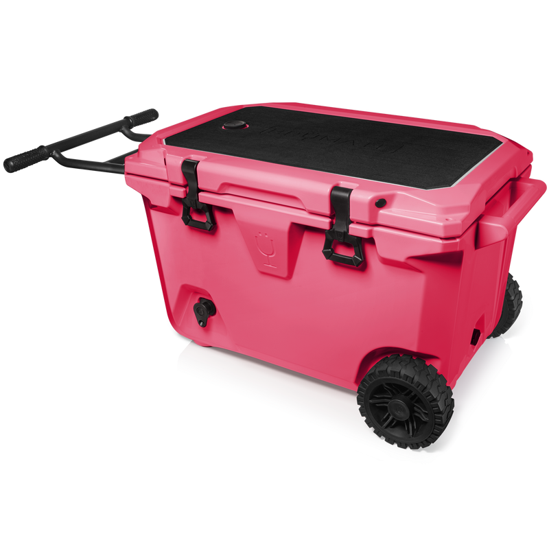BrüTank 55-Quart Rolling Cooler | Neon Pink
