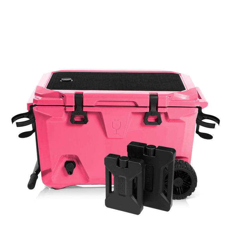 BrüTank 55-Quart Double Drink Holder Cooler Bundle | Neon Pink
