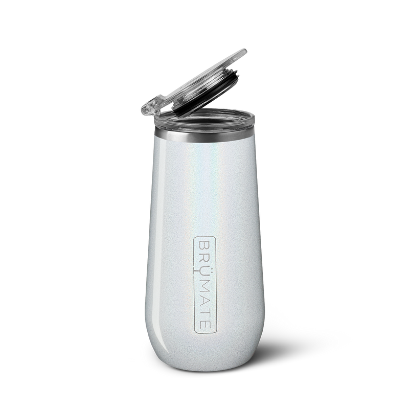 Champagne Flute | Glitter White | 12oz