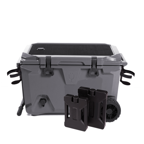 BrüTank 55-Quart Double Drink Holder Cooler Bundle | Charcoal